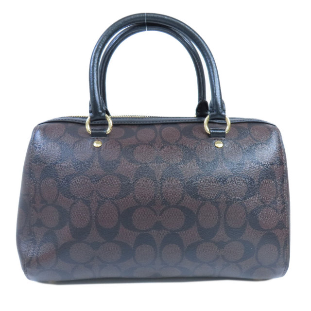 COACH コーチ F83607 シグネチャー 2WAY ハンドバッグ PVC/レザー  