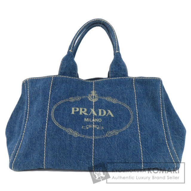 PRADA プラダ カナパ トートバッグ デニム レディース