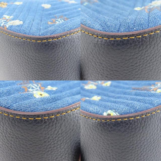 COACH コーチ 29419 フラワーモチーフ ショルダーバッグ デニム  