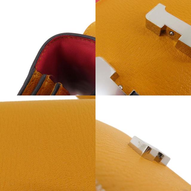 HERMES エルメス コンスタンス3 ミニ ムタード シルバー金具  