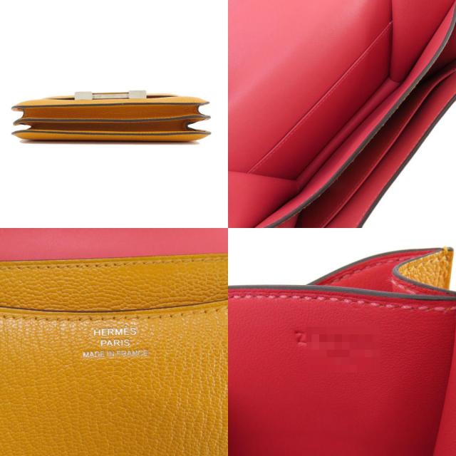 HERMES エルメス コンスタンス3 ミニ ムタード シルバー金具