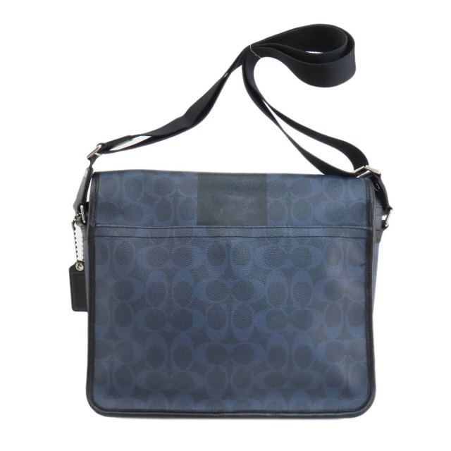 COACH コーチ 黒と青のストライプ ショルダーバッグ COACH コーチ 黒と青のストライプ ショルダーバッグ