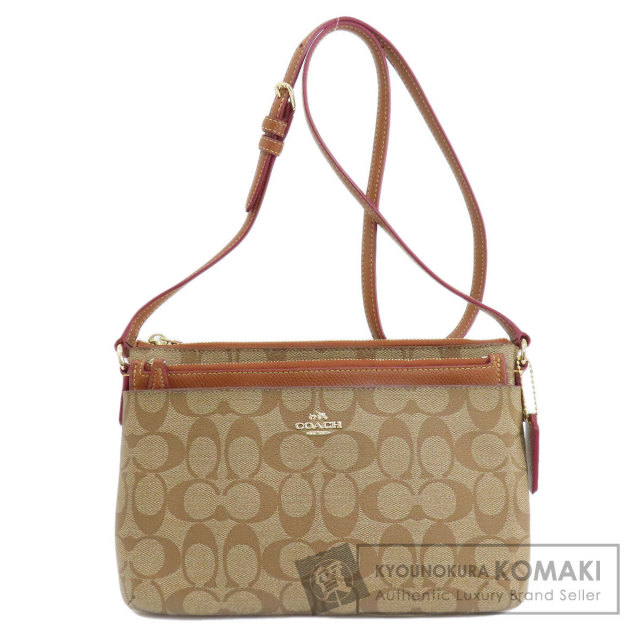 COACH コーチ F52657 シグネチャー ショルダーバッグ PVC レディース 