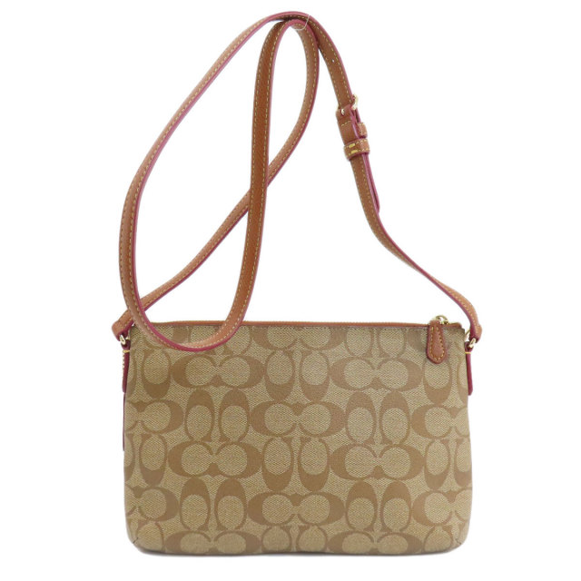 COACH コーチ F52657 シグネチャー ショルダーバッグ PVC レディース 