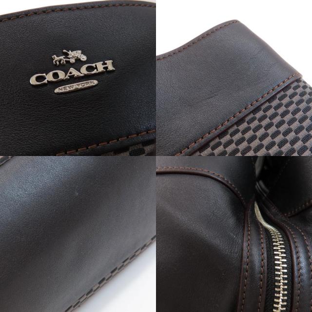 COACH コーチ F57540 ロゴ ショルダーバッグ キャンバス/レザー