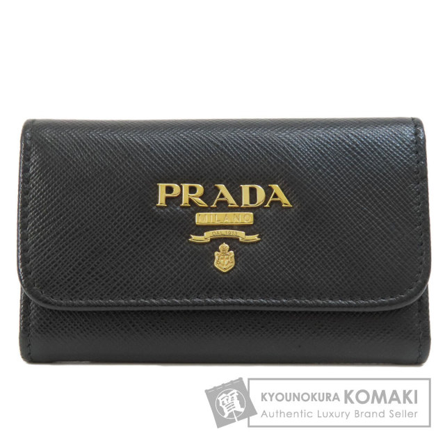 PRADA サフィアーノレザー キーケース ブラック 1PG222 PRADA サフィアーノレザー キーケース ブラック 1PG222 PRADA