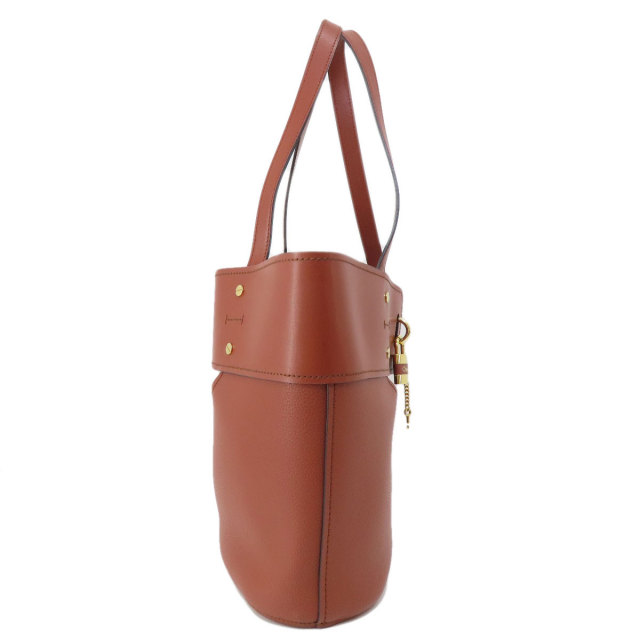 Chloé ロゴデザイン トートバッグ Chloe - CHLOE トートバッグ WOODY LOGO ミディアム リサイクル