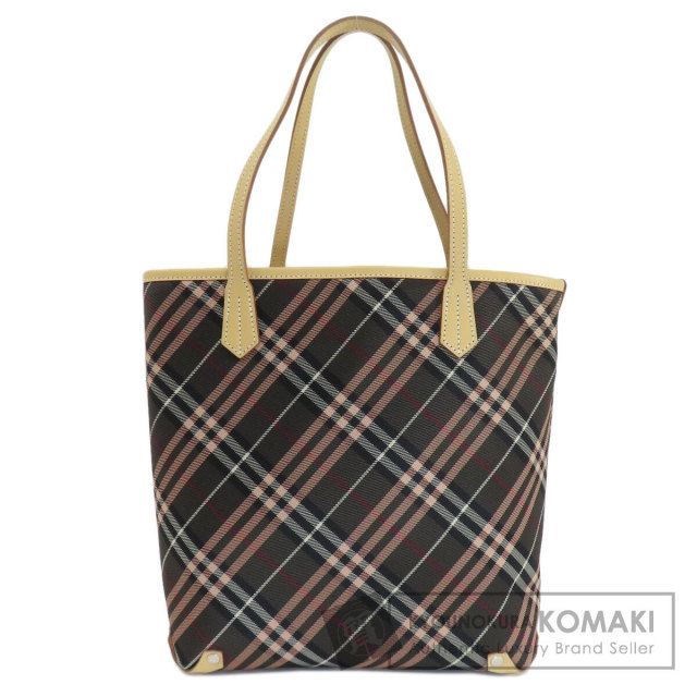 BURBERRY バーバリー ブルーレーベル チェック柄 トートバッグ PVC 