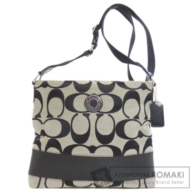 【極美品】COACH ショルダーバッグ シグネチャー 斜め掛け F19220 COACH コーチ F19220 シグネチャー ショルダーバッグ キャンバス