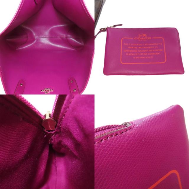 COACH コーチ リバーシブル シグネチャー トートバッグ PVC レディース