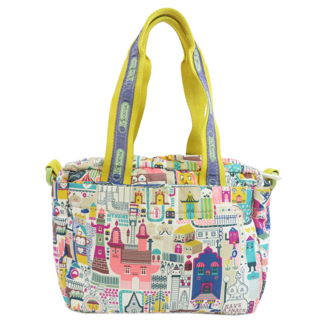 LeSportsac レスポートサック 総柄 2WAY トートバッグ ナイロン素材  