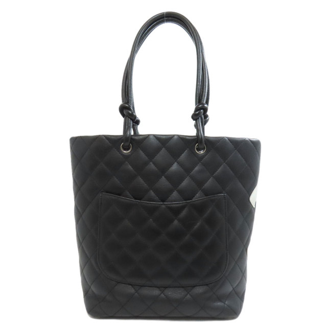 CHANEL シャネル カンボンライン シルバー金具 トートバッグ レザー 