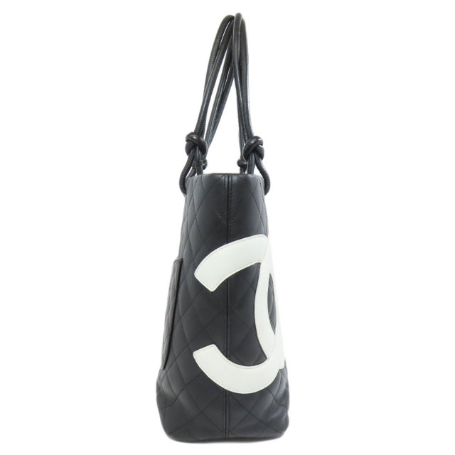 CHANEL シャネル カンボンライン シルバー金具 トートバッグ レザー 