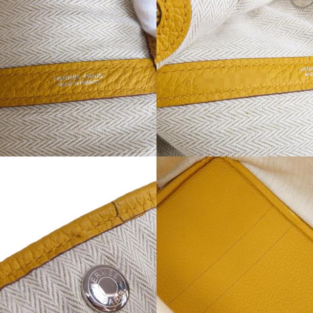 HERMES エルメス ガーデンパーティPM ジョーヌアンブル シルバー金具 