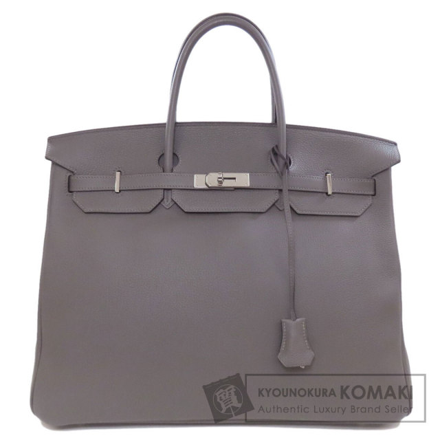 HERMES エルメス バーキン40 グリメイセー シルバー金具 ハンドバッグ 