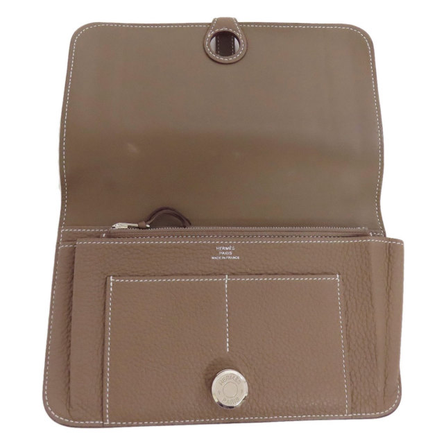 HERMES エルメス ドゴンGM エトープ シルバー金具 長財布（小銭入れ 