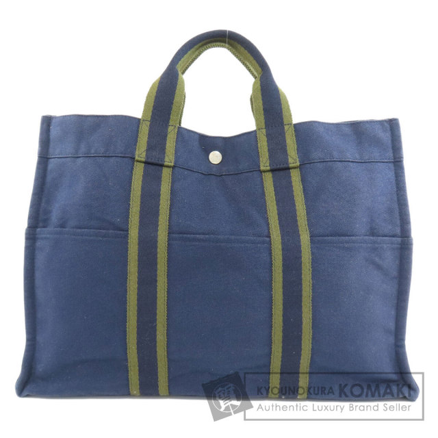 HERMES エルメス サックフールトゥMM トートバッグ キャンバス レディース