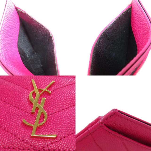 YVES SAINT LAURENT イヴ・サンローラン ロゴ カードケース レザー  