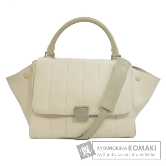 CELINE セリーヌ トラペーズ 2WAY ハンドバッグ キャンバス レディース 