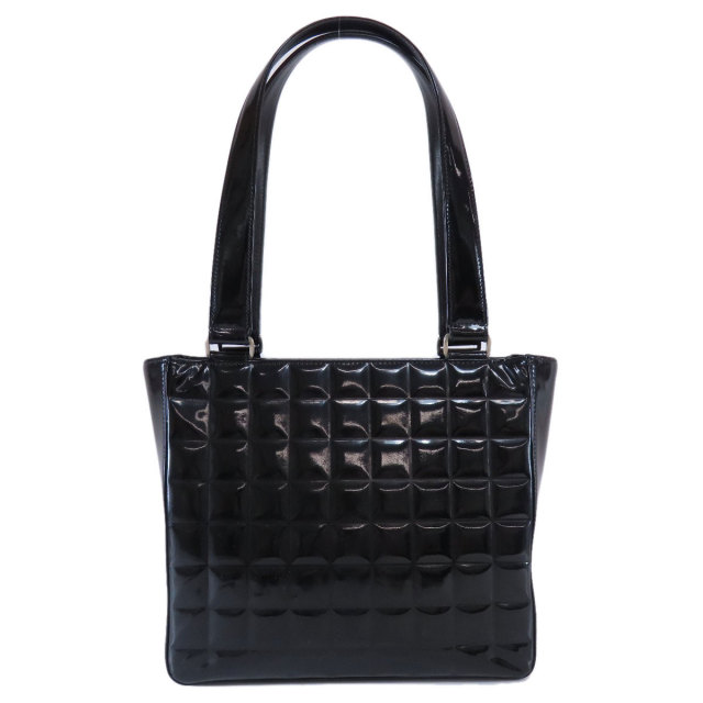 CHANEL シャネル チョコバー シルバー金具 トートバッグ エナメル  