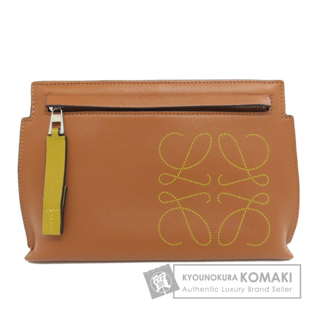 LOEWE ロエベ Tポーチ アナグラム アクセサリーポーチ カーフ  