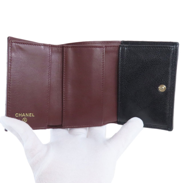 CHANEL シャネル マトラッセ ゴールド金具 二つ折り財布（小銭入れあり  