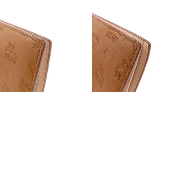 MCM エムシーエム ロゴ型押し 二つ折り財布（小銭入れあり） レザー  