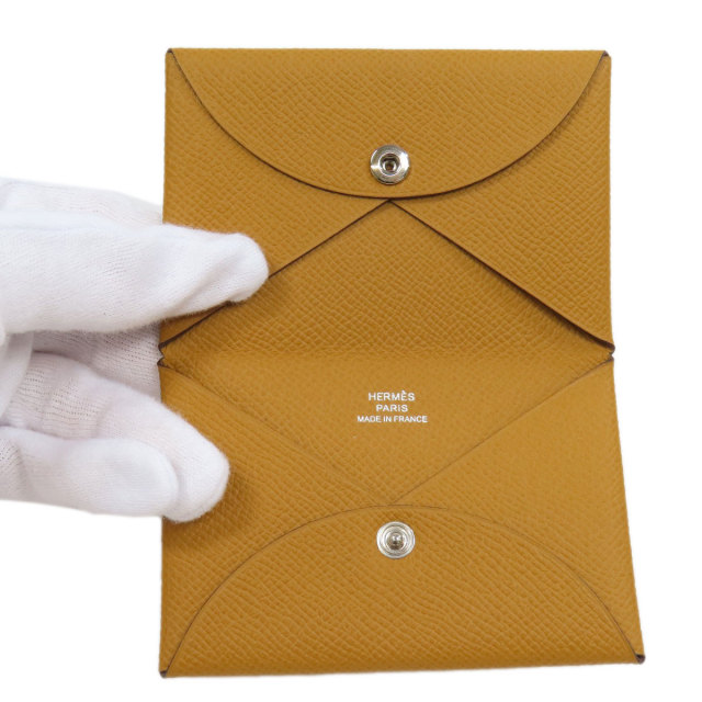 HERMES エルメス カルヴィ シルバー金具 カードケース エプソン  