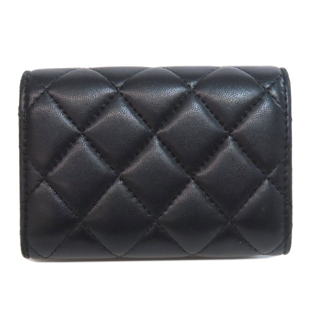 CHANEL シャネル 三つ折り財布 ココマーク シルバー金具 二つ折り財布  