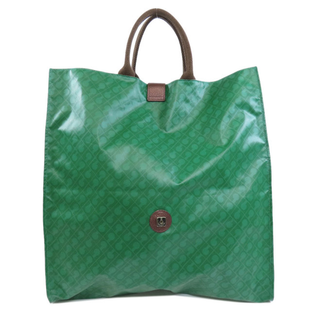 良品 ゲラルディーニ ソフティ 総柄 モノグラム リボン ハンドバッグ  