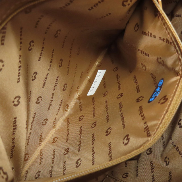 mila schon ミラショーン ロゴモチーフ ハンドバッグ キャンバス  