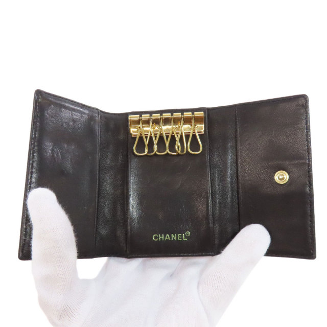 CHANEL シャネル チョコバー キーケース ラムスキン レディース  