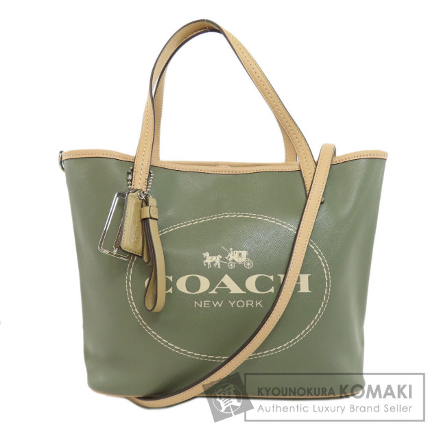 コーチカバン COACH コーチ F32482 ロゴ トートバッグ PVC レディース ブランド京の