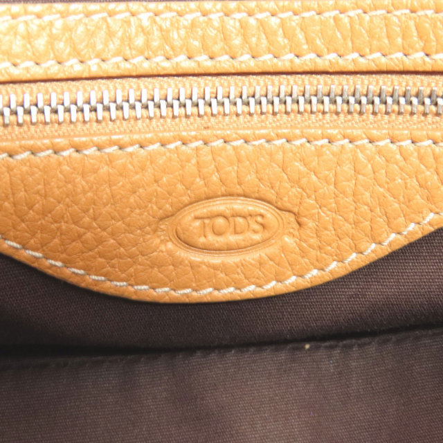 ✨️美品✨️ トッズ ハンドバッグ キャメル レザー ロゴ TODS トッズ ロゴ ハンドバッグ レザー レディース ブランド京の
