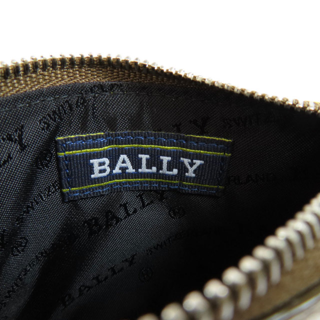 BALLY バリー コインケース　ポーチ　トレスポ  レザー 美品 バリー BALLY コインケース 小銭入れ シボレザー ゴールド