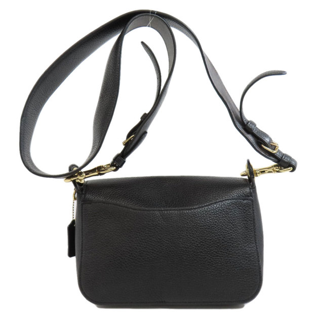 COACH ショルダーバッグ 黒 レザー 中型