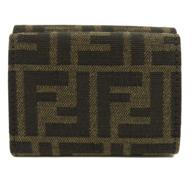 FENDI フェンディ ズッカ柄 二つ折り財布（小銭入れあり） キャンバス 