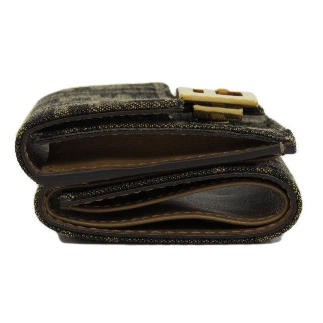 FENDI フェンディ ズッカ柄 二つ折り財布（小銭入れあり） キャンバス  