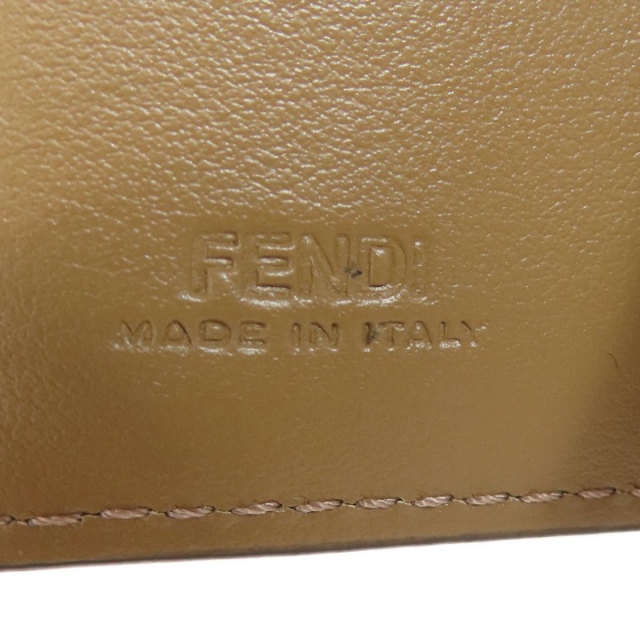 FENDI フェンディ ズッカ柄 二つ折り財布（小銭入れあり） キャンバス 