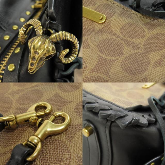 COACH 36838 シグネチャー 2WAY ハンドバッグ PVC レザー