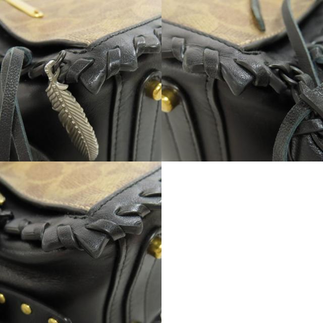 COACH コーチ 36838 シグネチャー 2WAY ハンドバッグ PVC/レザー COACH コーチ 36838 シグネチャー 2WAY ハンドバッグ PVC/レザー