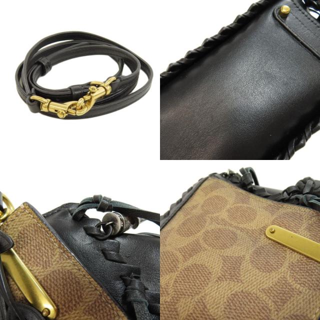 COACH コーチ 36838 シグネチャー 2WAY ハンドバッグ PVC/レザー COACH コーチ 36838 シグネチャー 2WAY ハンドバッグ PVC/レザー