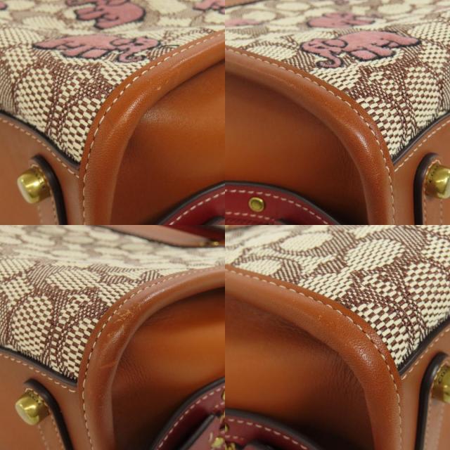 COACH コーチ C6165 ローグ25 ゾウモチーフ ハンドバッグ キャンバス