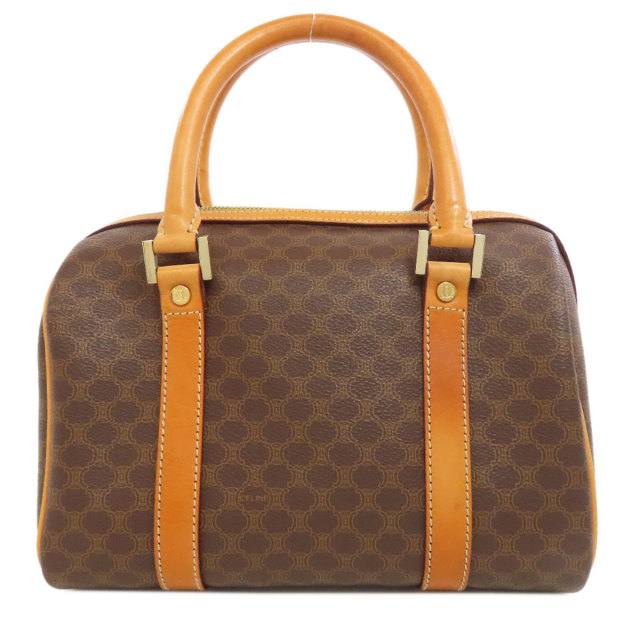 CELINE セリーヌ ボストンバッグ マカダム PVC 鍵 ネームタグ付 CELINE セリーヌ ボストンバッグ マカダム柄 鍵付き 旅行バック