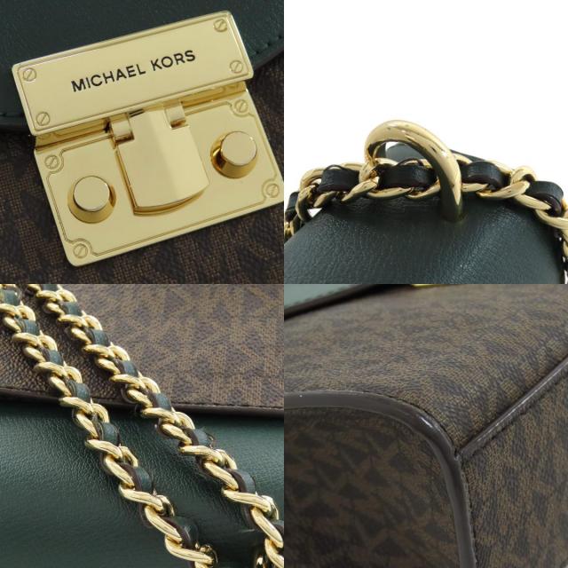 【美品】マイケルコース トートバッグ シグネチャー PVC ブラック チェーン MICHAEL KORS マイケルコース バッグ トートバッグ 35T9GTVT0B