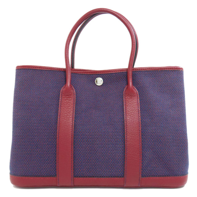 HERMES エルメス ガーデンパーティPM トートバッグ キャンバス 