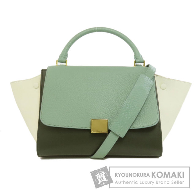 CELINE セリーヌ トラペーズ 2WAY ハンドバッグ レザー レディース 
