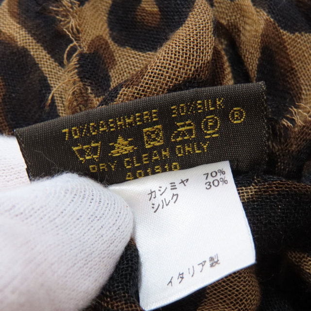 LOUIS VUITTON ルイヴィトン レオパード柄 ストール カシミヤ/シルク  