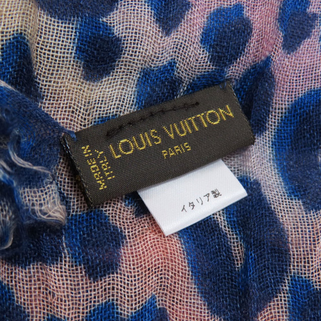 LOUIS VUITTON ルイヴィトン レオパード柄 ストール カシミヤ/シルク 