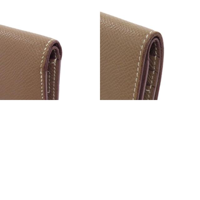 HERMES エルメス ベアンコンパクト エトープ シルバー金具 二つ折り  